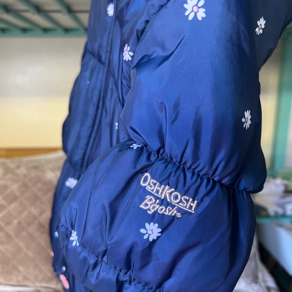 Osh Kosh Girls Floral Puffer Jacket - Picture 5 of 5